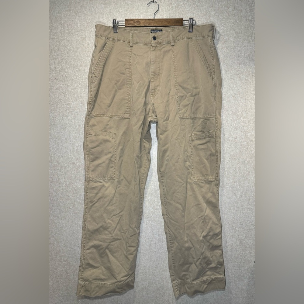 Polo Jeans Co. Ralph Lauren Field Pant Khaki Utility Pants Size 36x34 - Picture 1 of 12